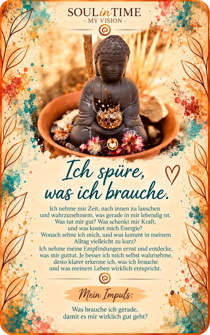 Karte: Ich spüre, was ich brauche.